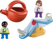 Playmobil® 1.2.3 Water Seesaw with Watering Can components