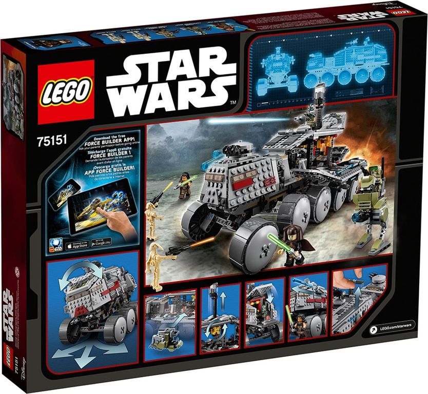 LEGO® Star Wars Clone Turbo Tank™ achterkant van de doos