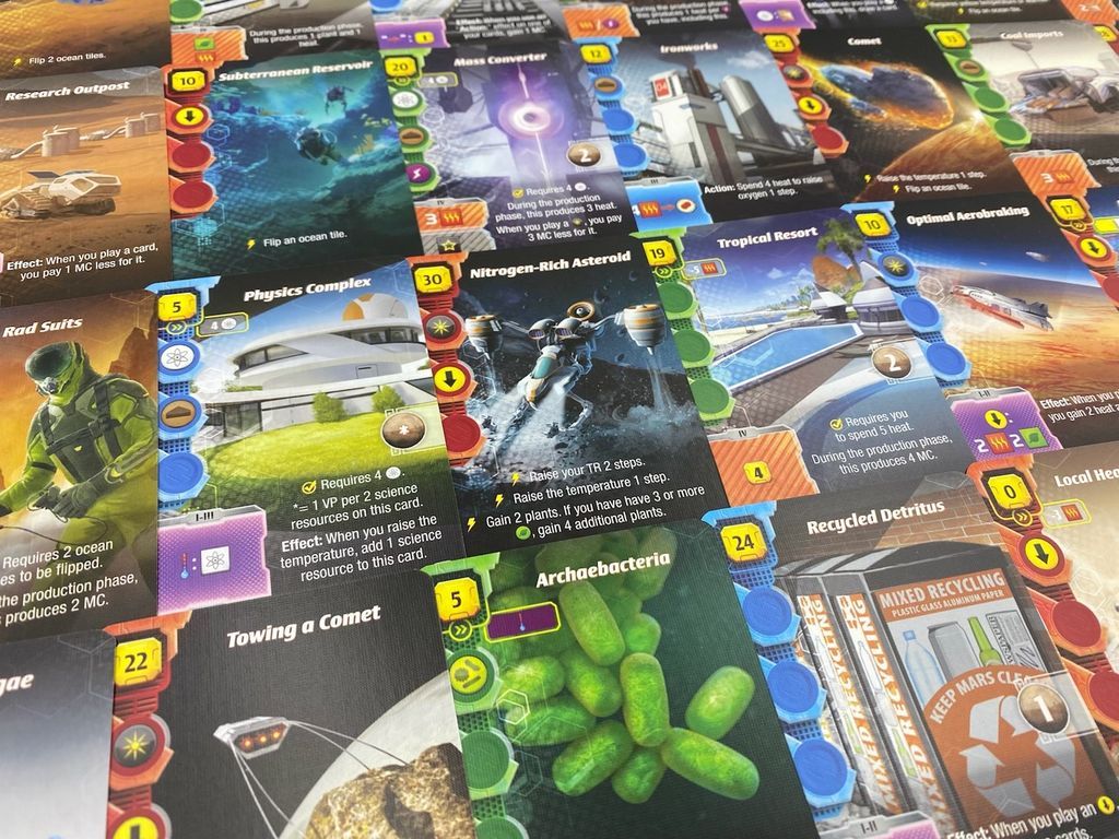 Terraforming Mars: Expedición Ares cartas