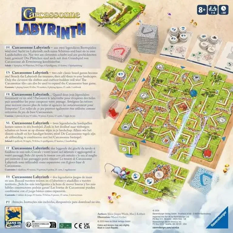 Carcassonne Labyrinth back of the box