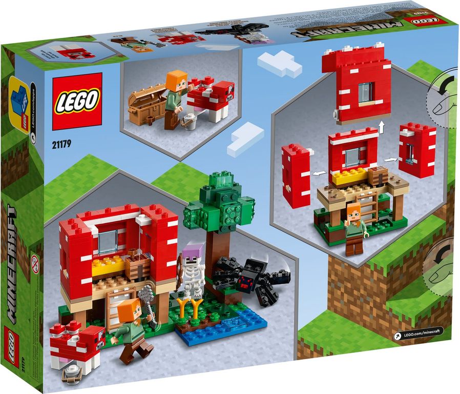 LEGO® Minecraft The Mushroom House parte posterior de la caja