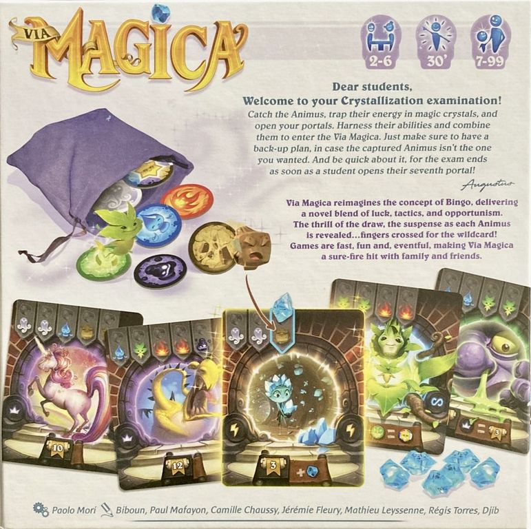 Via Magica back of the box