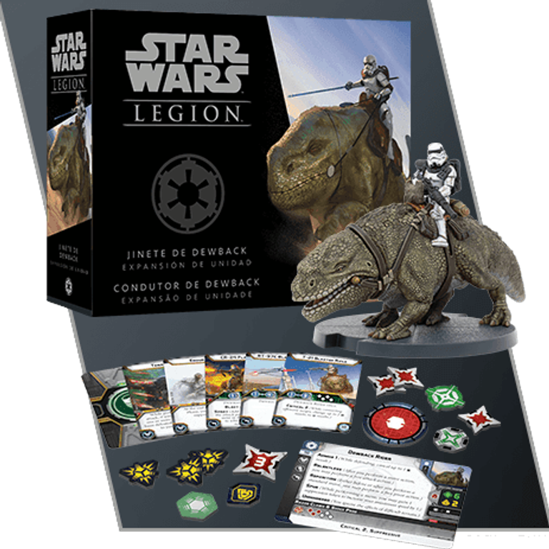 Star Wars: Legion – Dewback Rider Unit Expansion komponenten