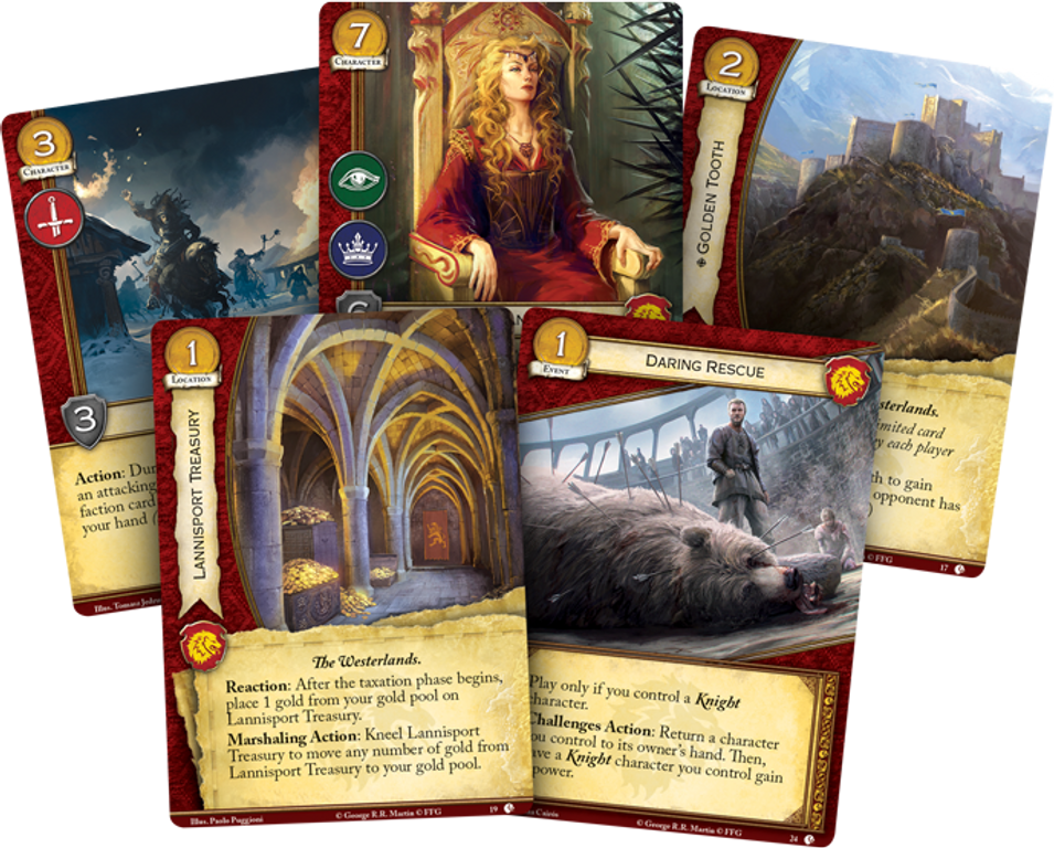 A Game of Thrones: The Card Game (Second Edition) - Lions of Casterly Rock kaarten