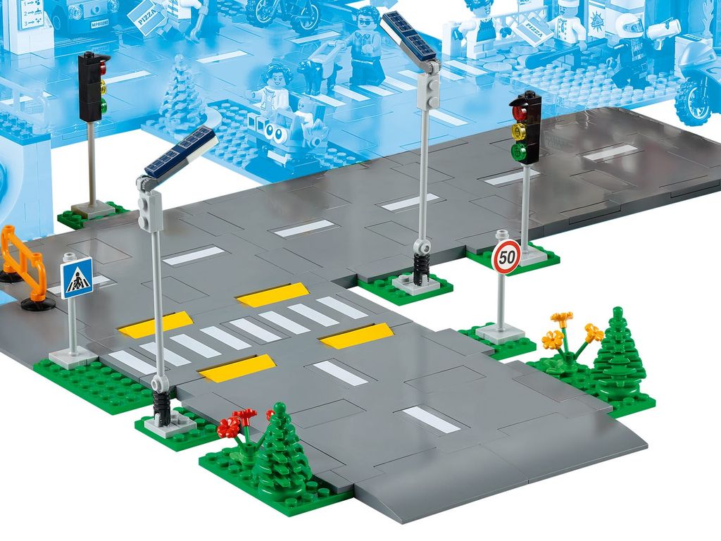 LEGO® City Straßenkreuzung mit Ampeln komponenten