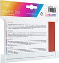 Gamegenic Prime Card Sleeves (66 x 91 mm) parte posterior de la caja