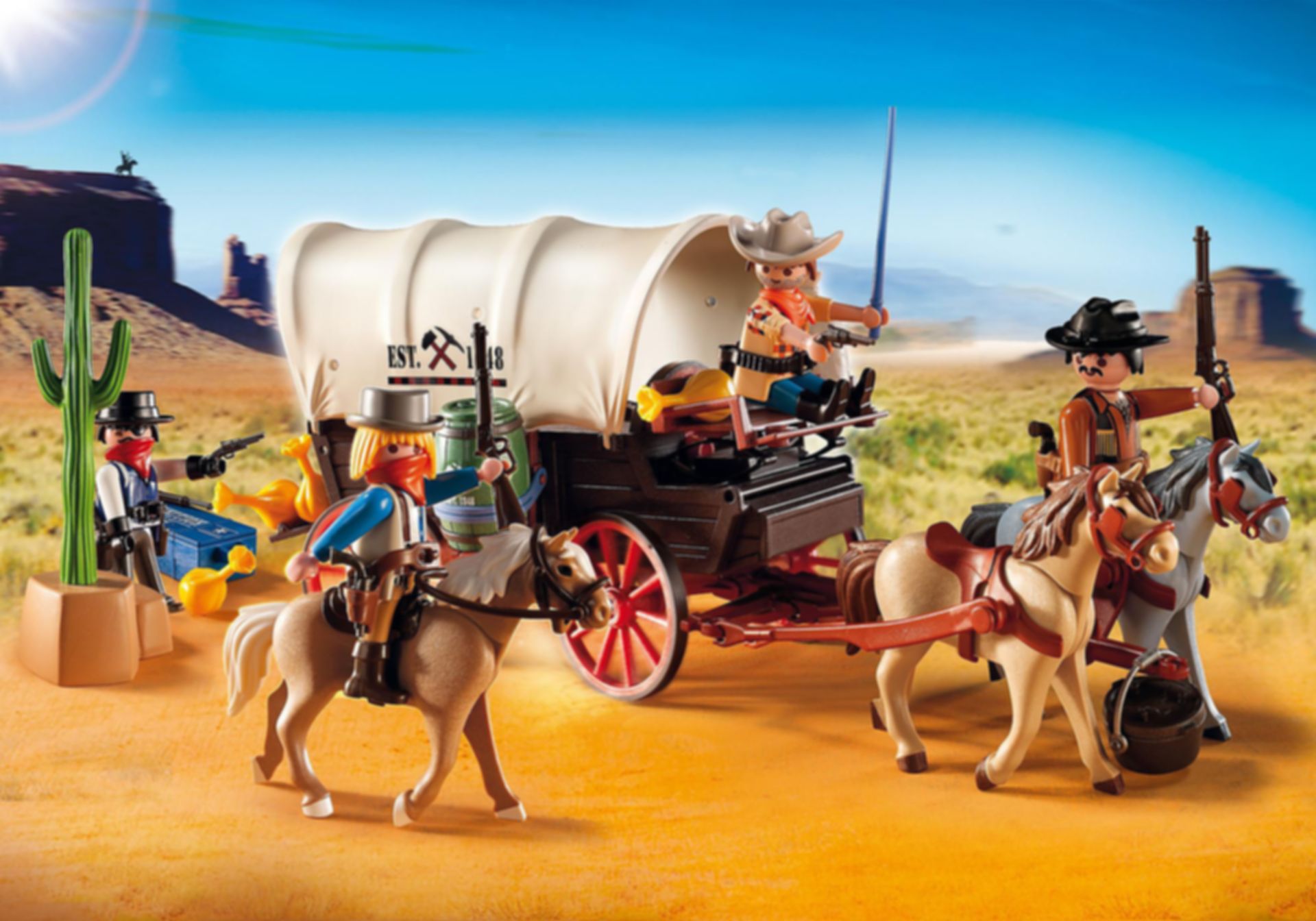 Playmobil® Western Goudtransport met overvallers
