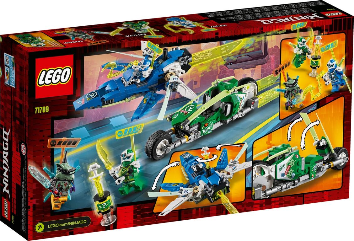 LEGO® Ninjago Vehículos Supremos de Jay y Lloyd parte posterior de la caja