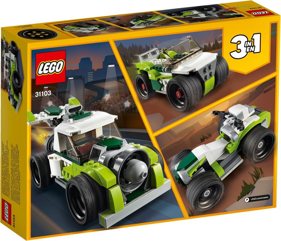 LEGO® Creator Camión a Reacción parte posterior de la caja
