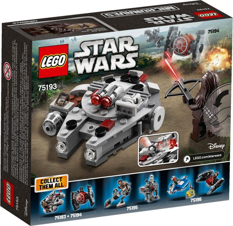 LEGO® Star Wars Microfighter: Halcón Milenario parte posterior de la caja