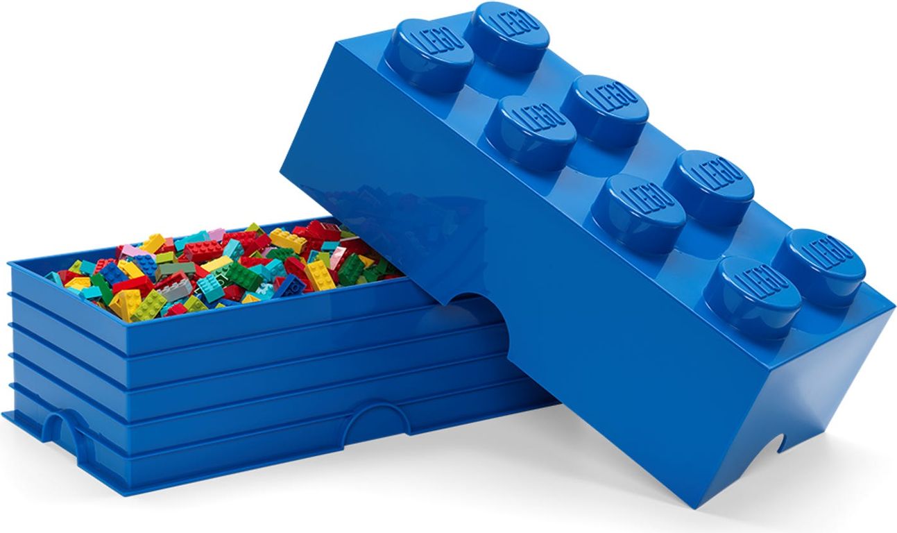 8-Stud Storage Brick – Blue components