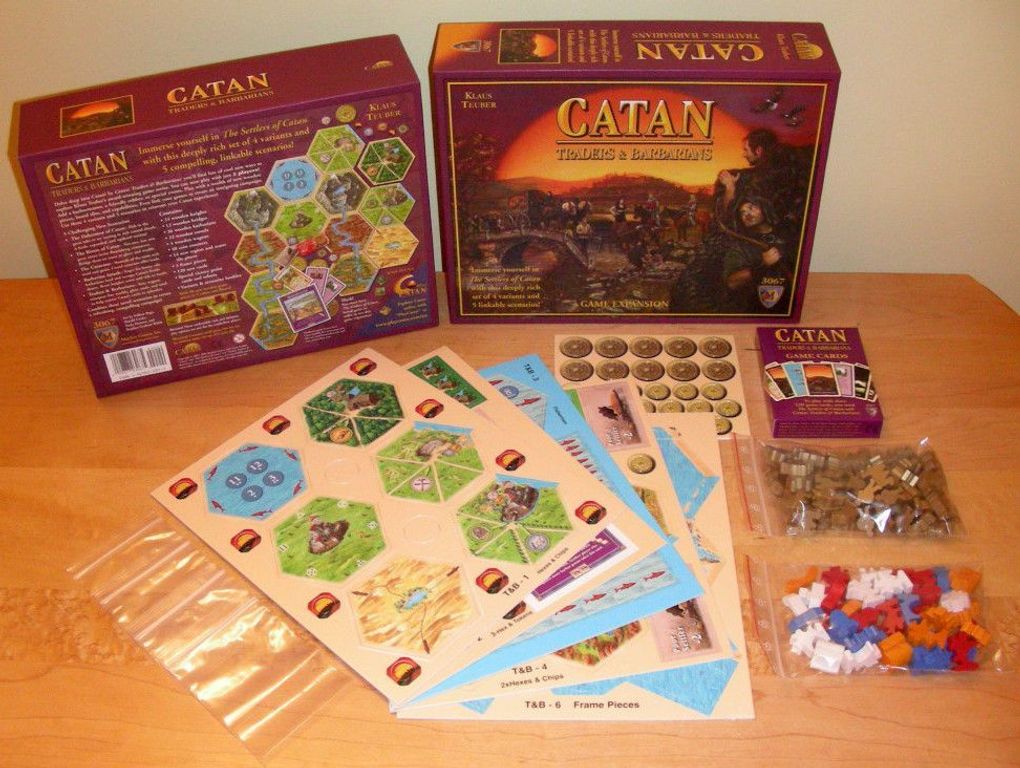 Catan: Traders & Barbarians components