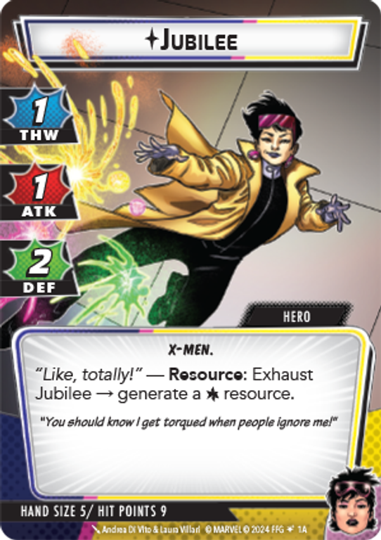 Marvel Champions: The Card Game – Jubilee Hero Pack kaart