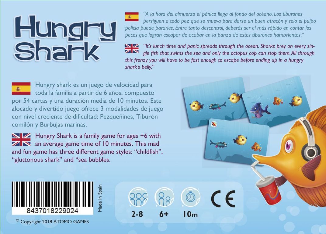 Hungry Shark parte posterior de la caja