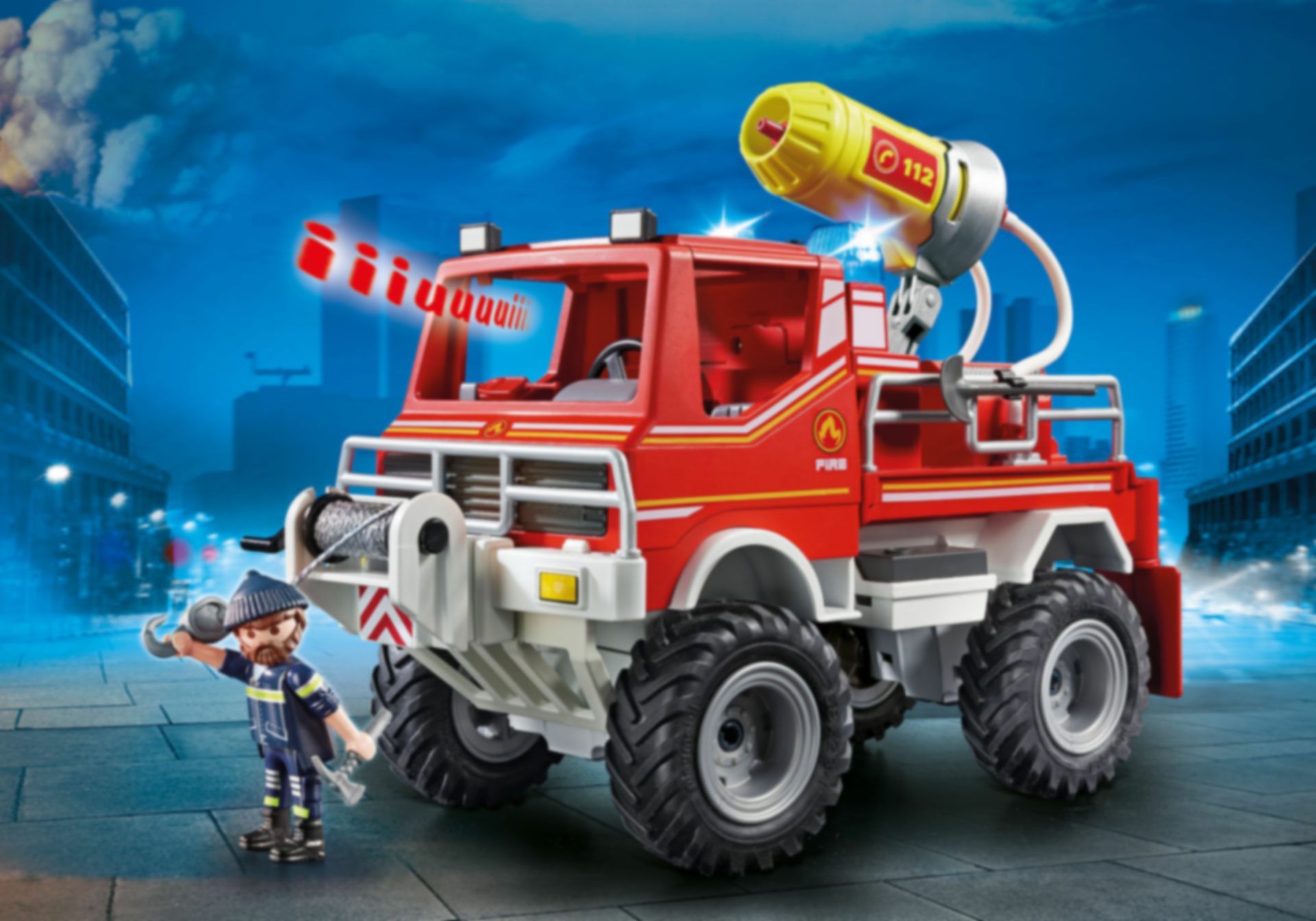 Playmobil® City Action Brandweer terreinwagen met waterkanon