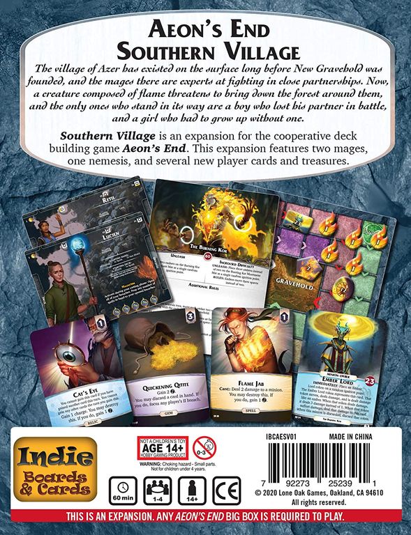 Aeon's End: Southern Village parte posterior de la caja