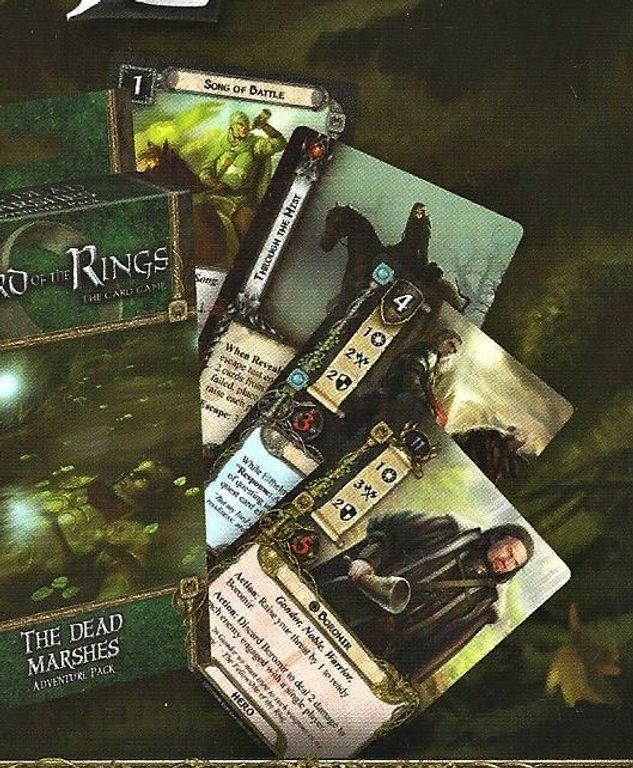 The Lord of the Rings: The Card Game - The Dead Marshes components