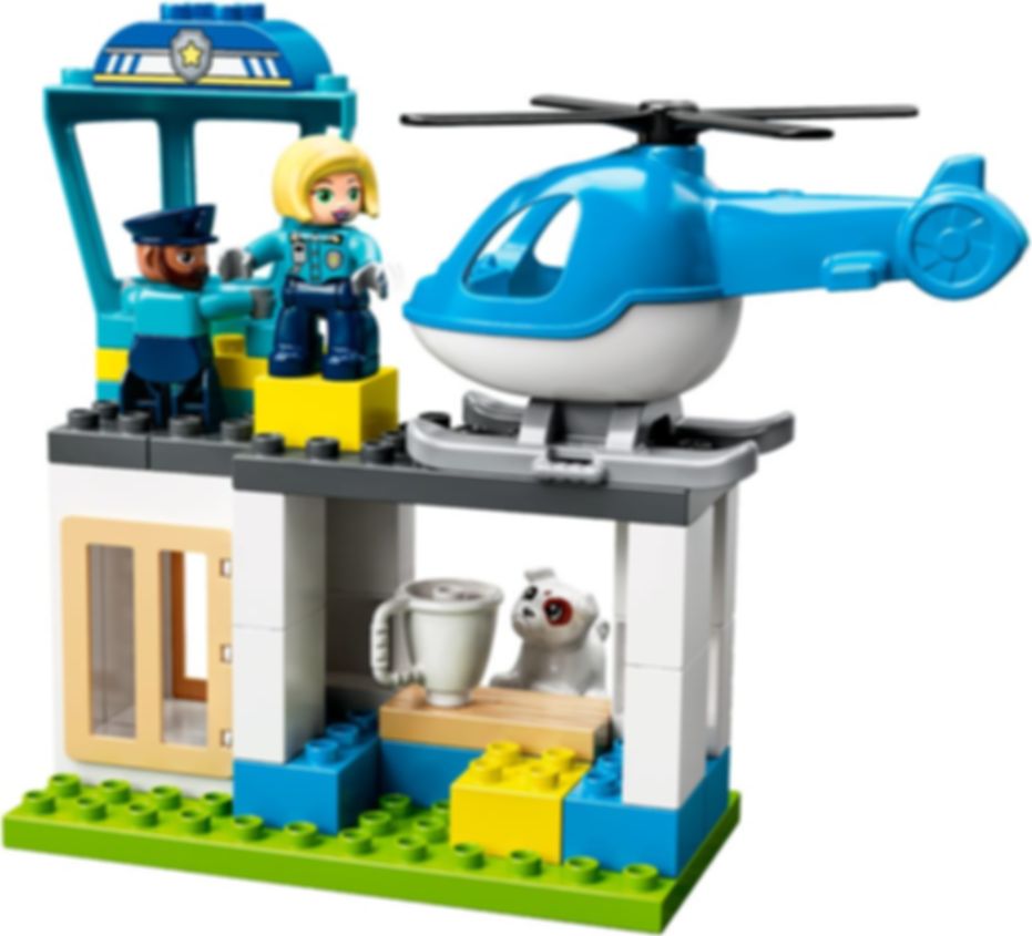 LEGO® DUPLO® Le commissariat et l’hélicoptère de la police speelwijze