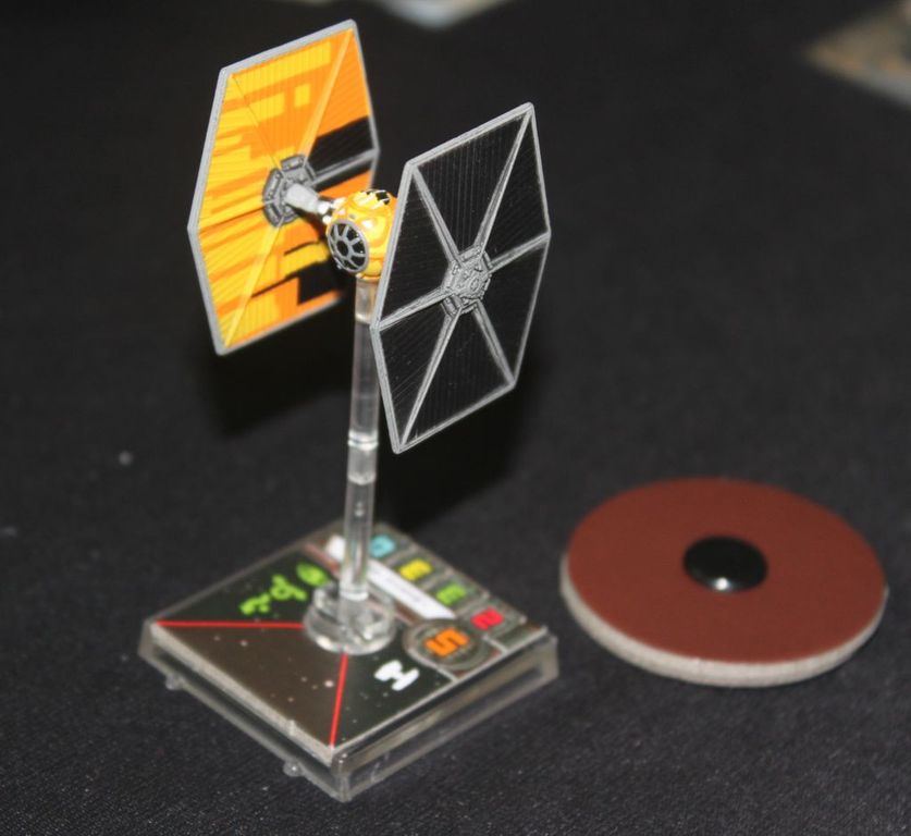 Star Wars: X-Wing Miniatures Game - Sabine's TIE Fighter Expansion Pack components