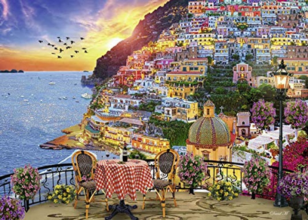 Abendessen in Positano, Italien