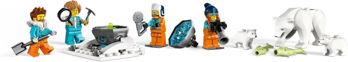 LEGO® City Le camion d’exploration arctique et le laboratoire mobile figurines