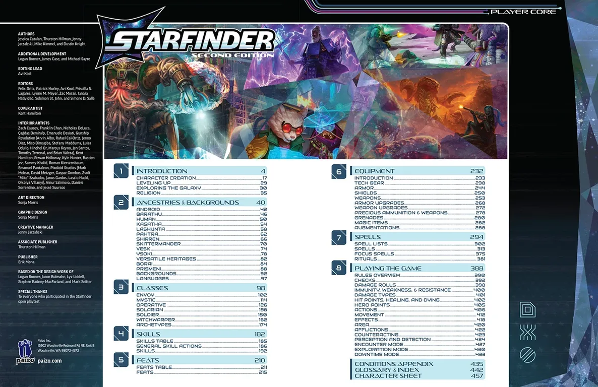 Starfinder RPG: Starfinder Player Core S2 manual