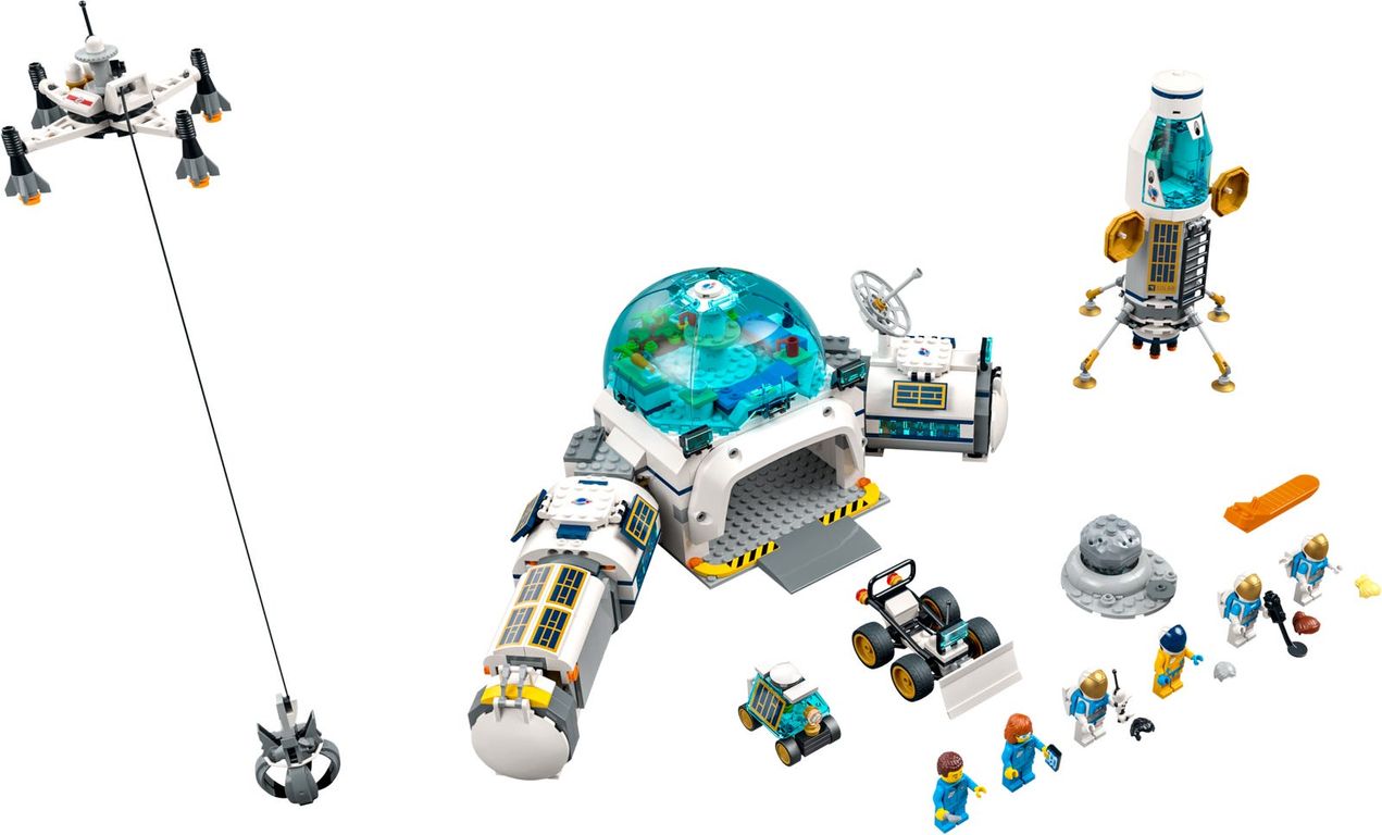 LEGO® City Lunar Research Base components