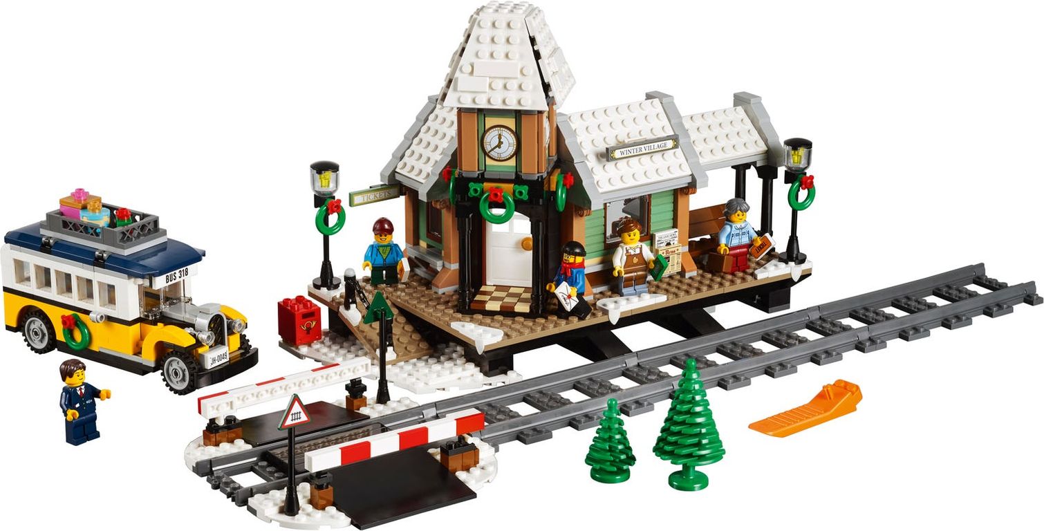 LEGO® Icons Stazione del villaggio invernale componenti