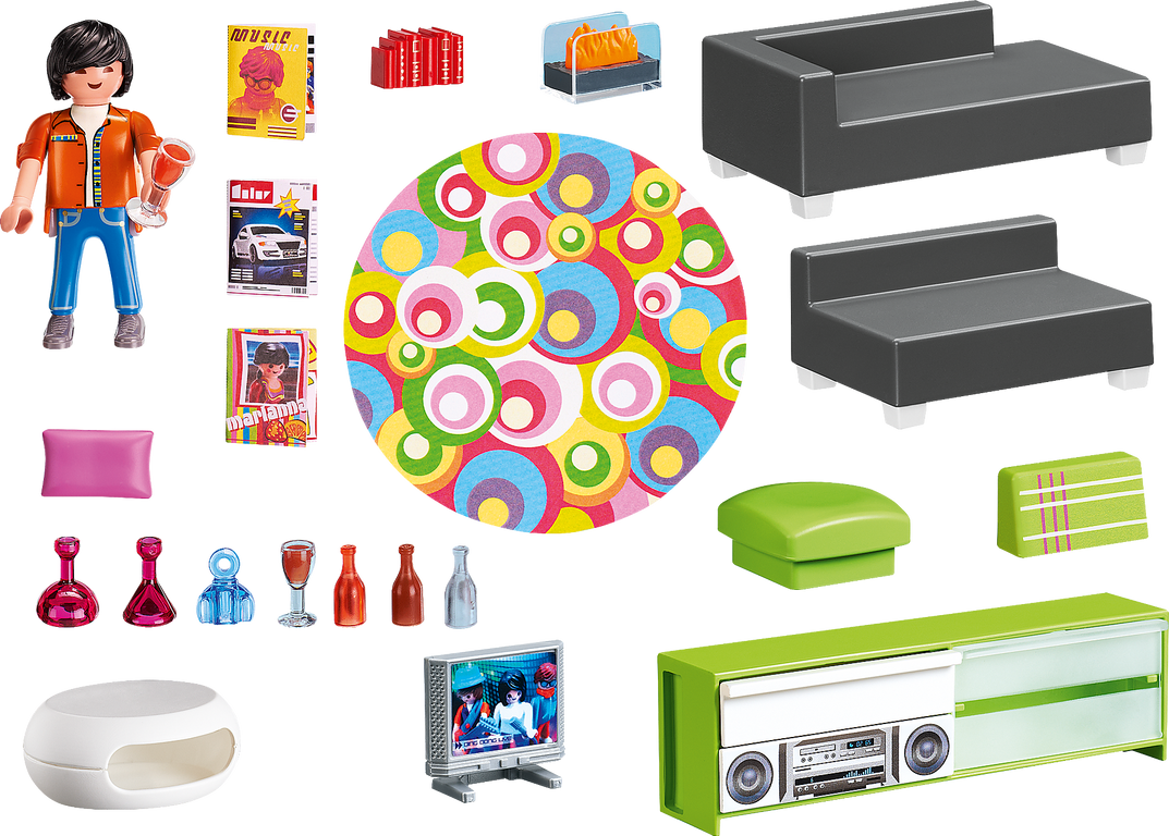 Playmobil® City Life Modern Living Room components