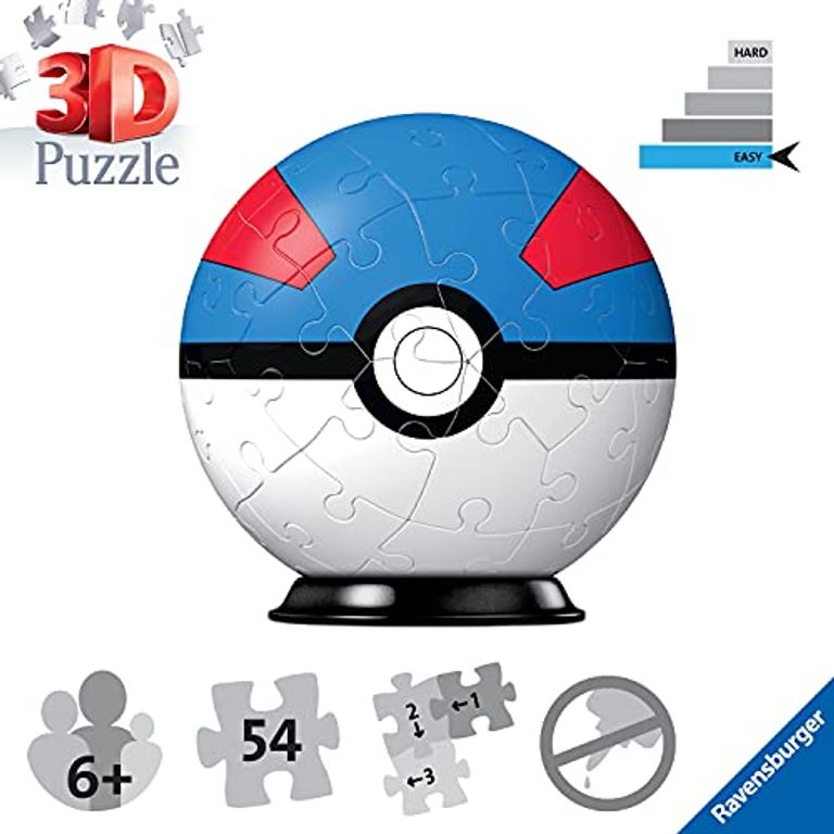 Puzzle-Ball Pokémon Pokéballs rückseite der box