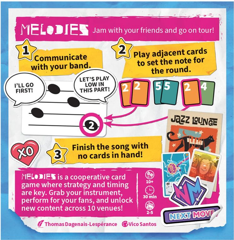 Melodies back of the box