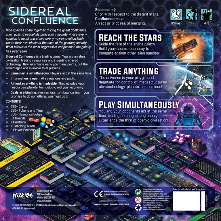 Sidereal Confluence back of the box