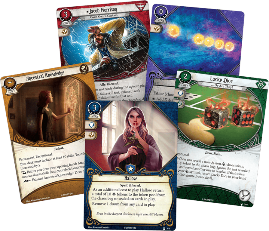 Arkham Horror: El Juego de Cartas – Hacia el Remolino: Pack de Mitos cartas