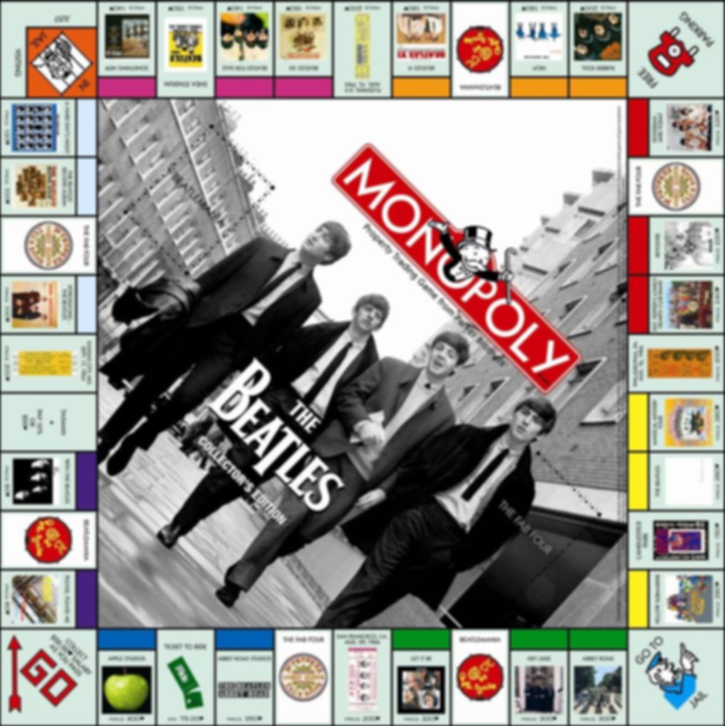 Monopoly The Beatles game board