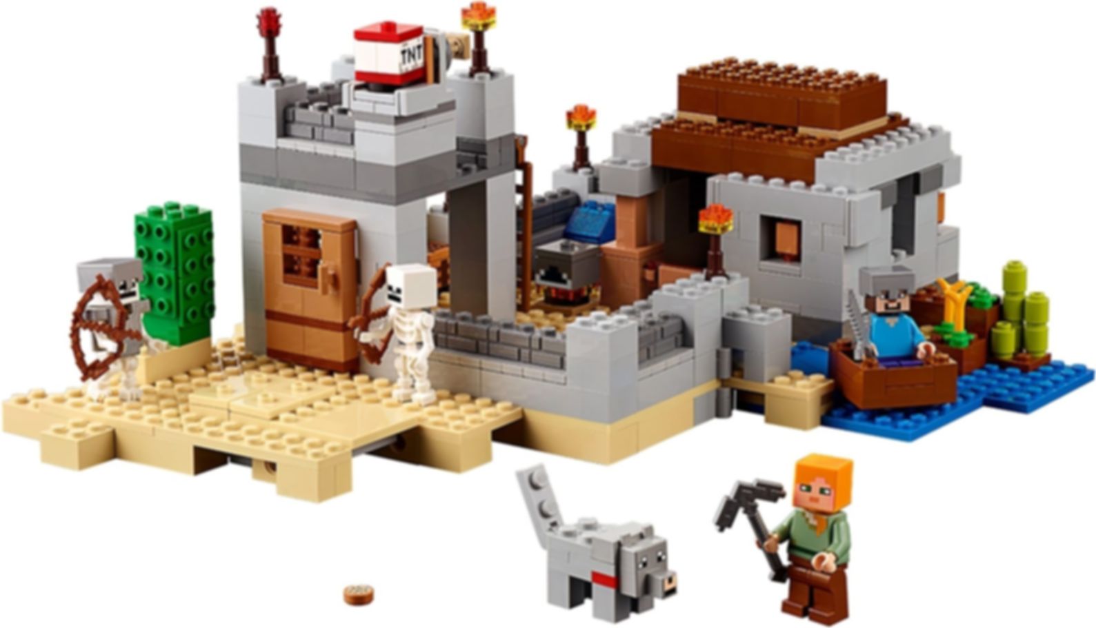 LEGO® Minecraft Woestijnuitkijkpost componenten