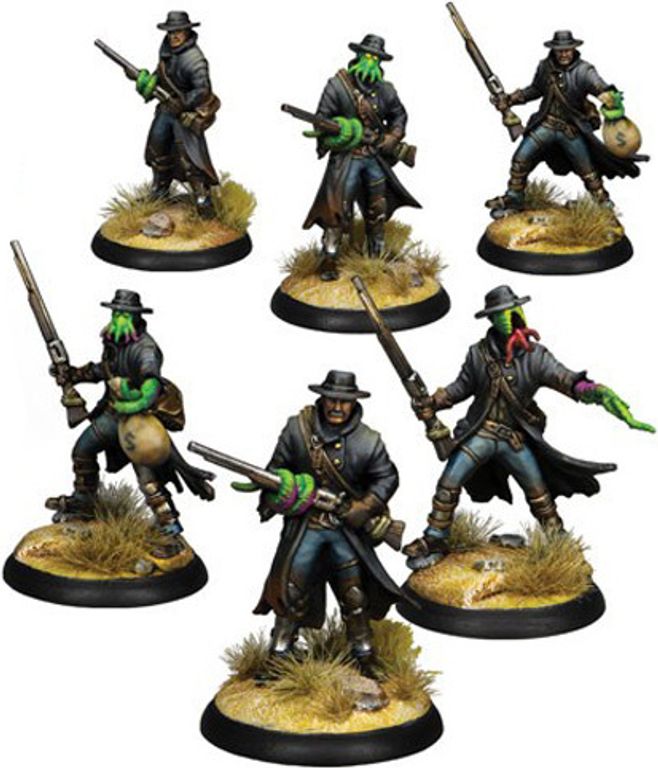 Shadows of Brimstone: Scafford Highwaymen Enemy Pack miniaturas
