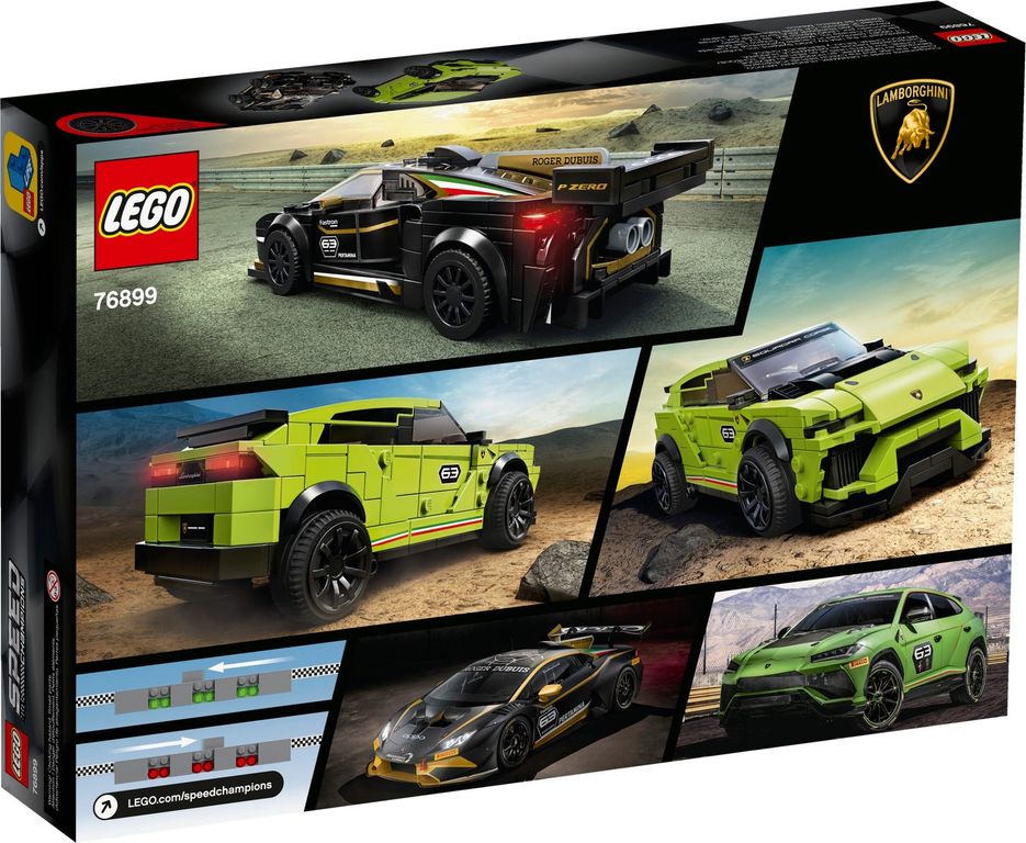LEGO® Speed Champions Lamborghini Urus ST-X & Lamborghini Huracán Super Trofeo EVO back of the box