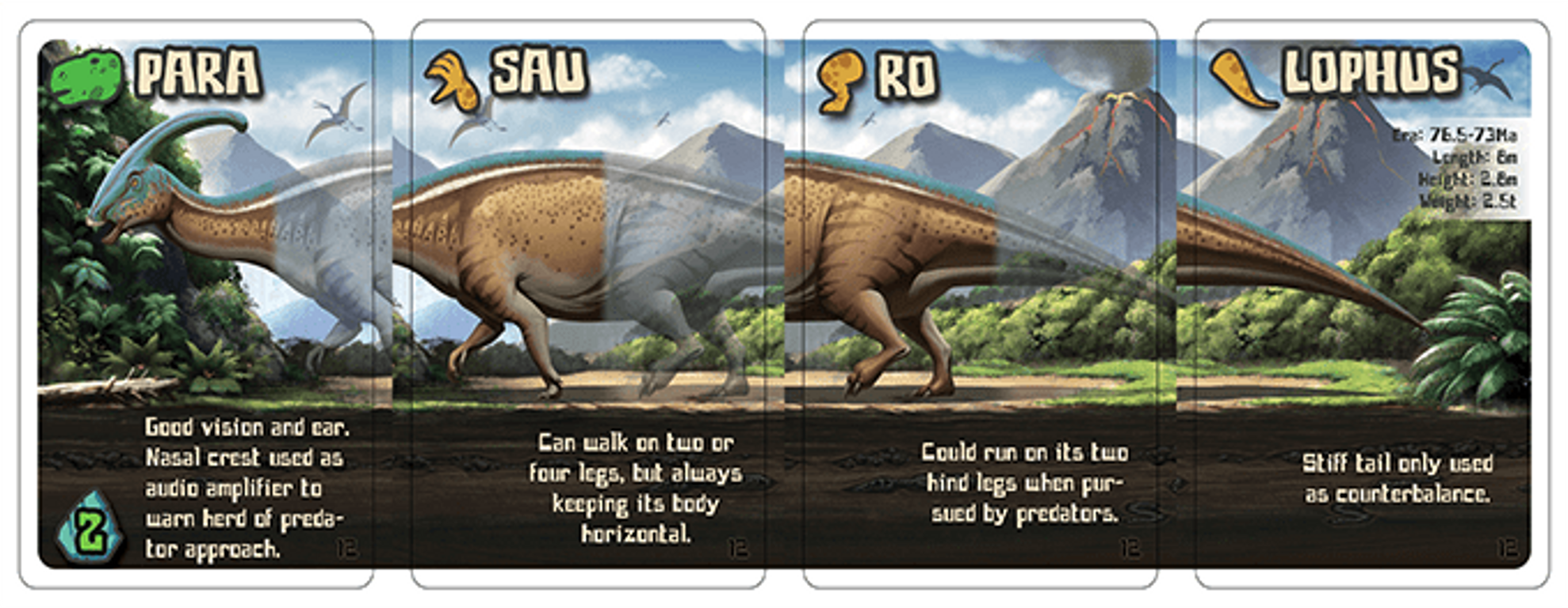 Dinodocus kaarten