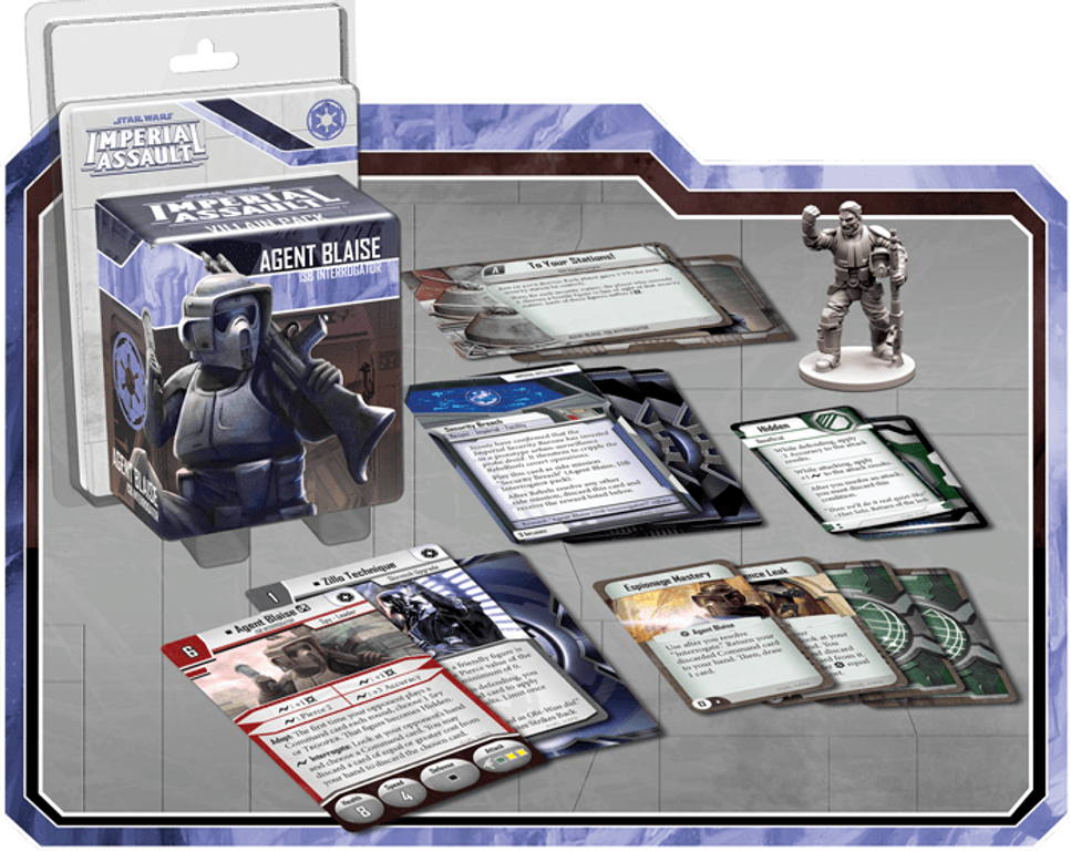 Star Wars: Imperial Assault - Agente Blaise: Pack de Villano partes