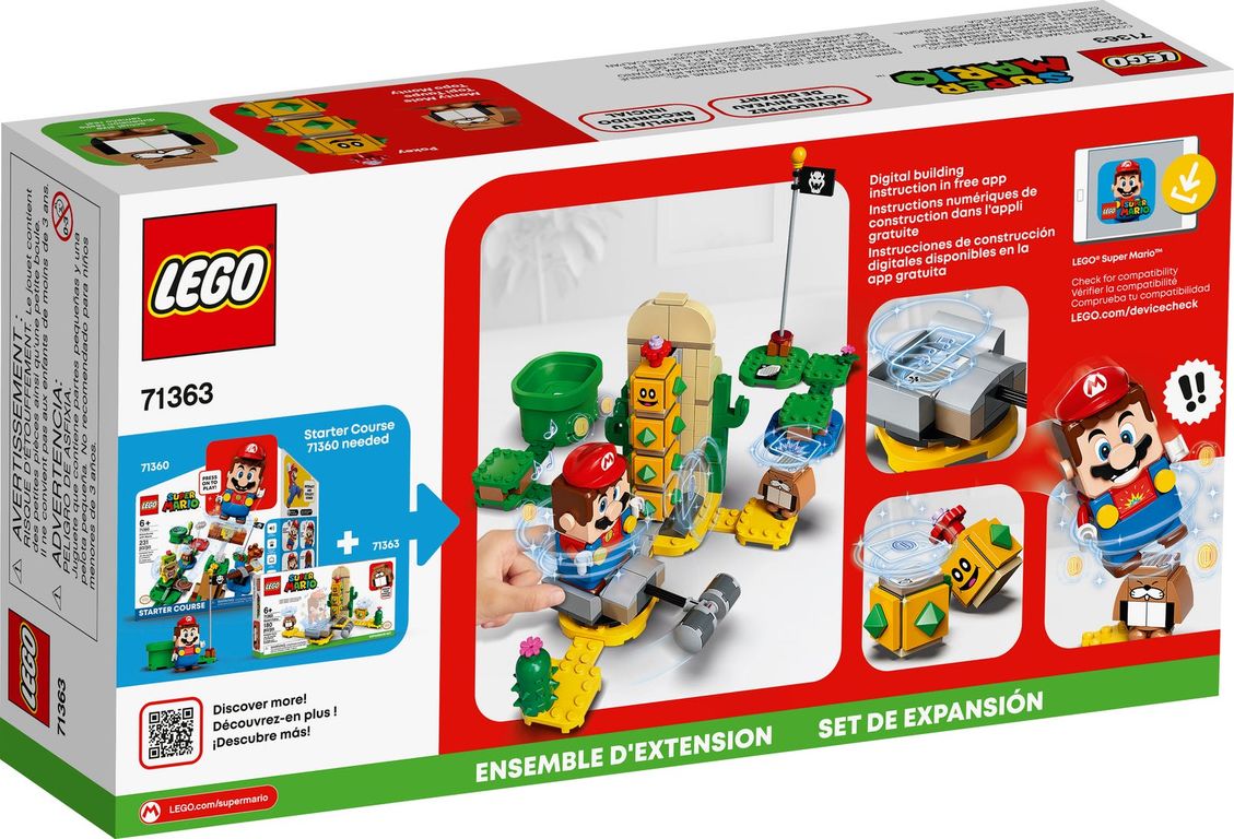 LEGO® Super Mario™ Set de Expansión: Pokey del Desierto parte posterior de la caja