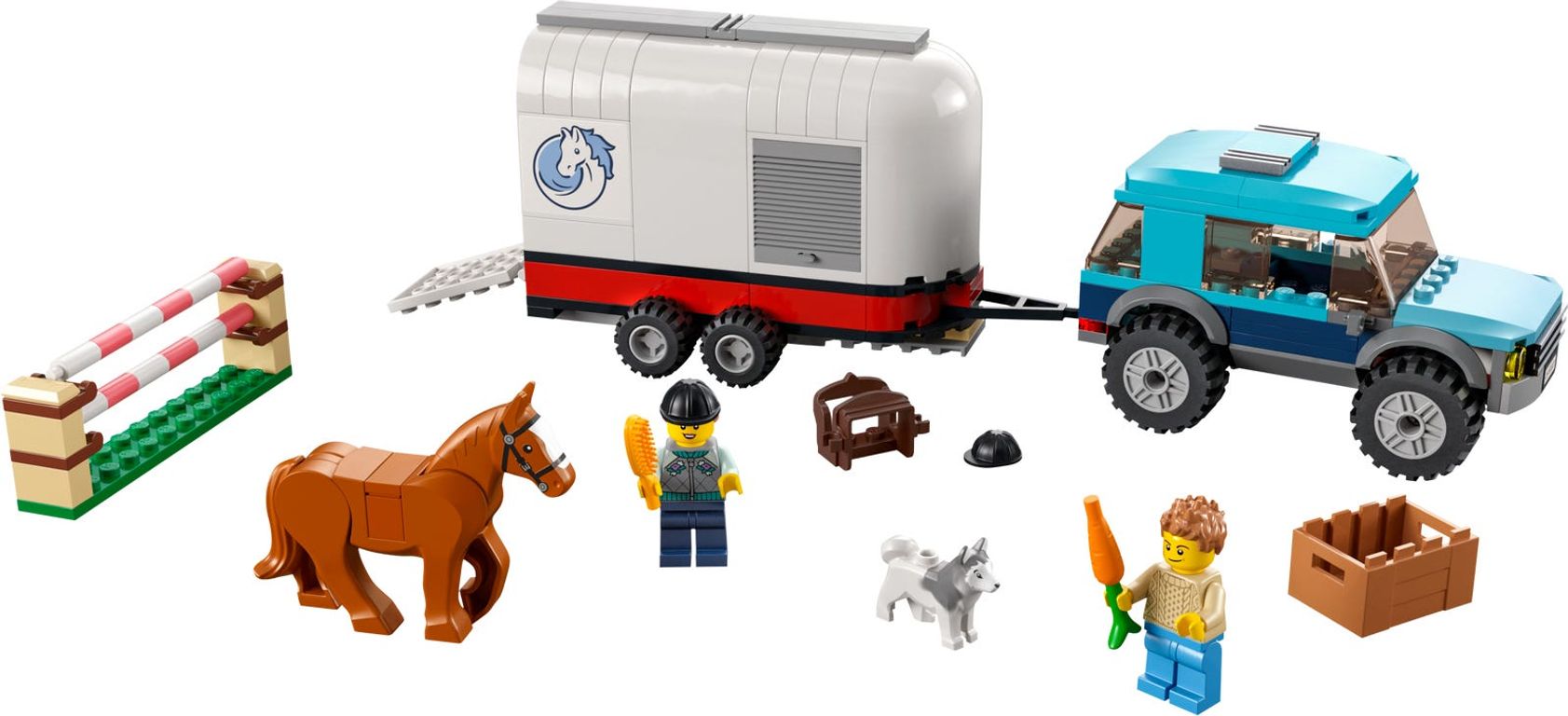 LEGO® City La remorque à chevaux composants