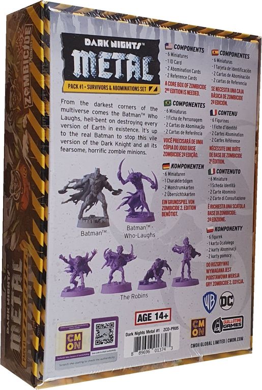 Zombicide: 2nd Edition – Dark Nights Metal: Pack #1 dos de la boîte