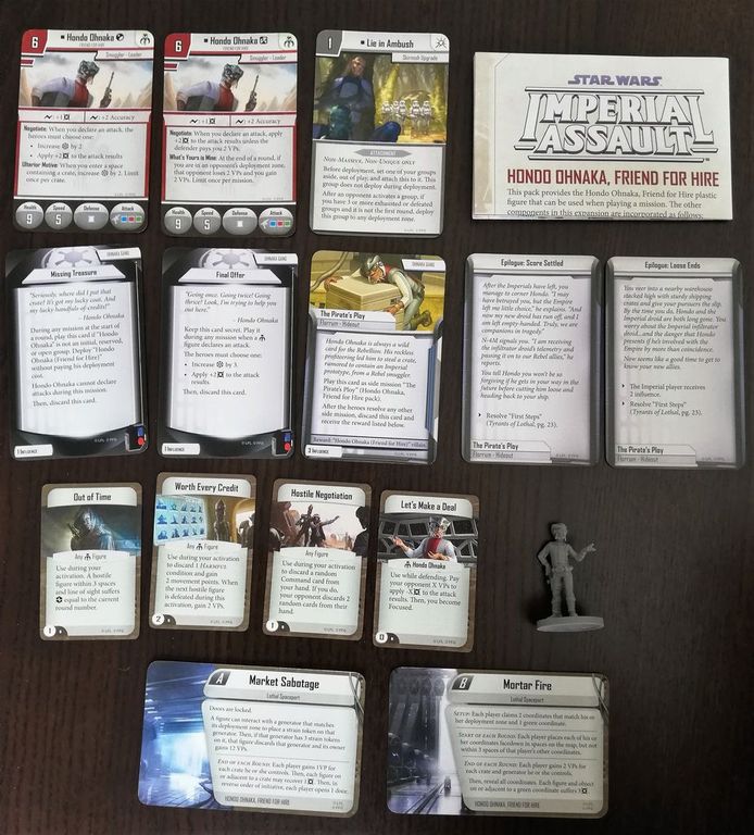 Star Wars: Imperial Assault – Hondo Ohnaka Villain Pack cards