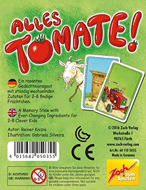 Alles Tomate! rückseite der box