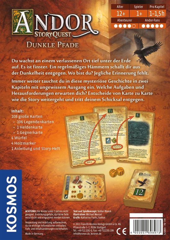 Andor StoryQuest: Dunkle Pfade back of the box