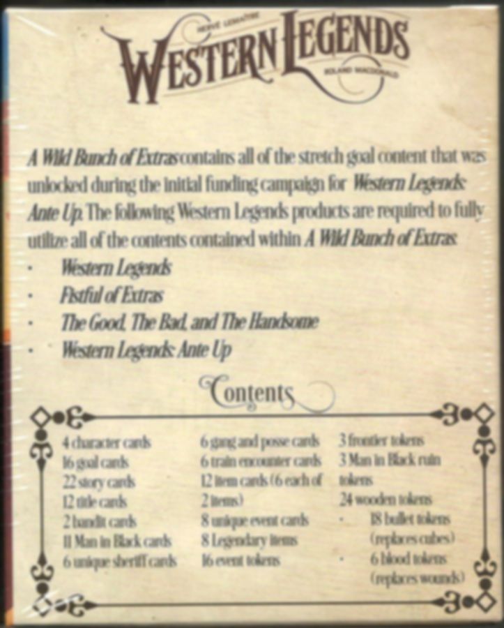 Western Legends: Wild Bunch of Extras back of the box