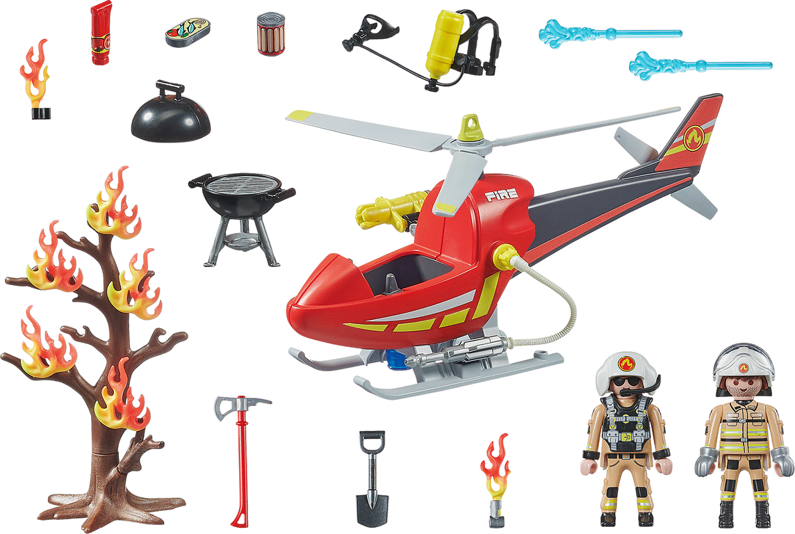 Playmobil® City Action Fire Rescue Helicopter components