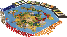 CATAN: 3D Expansions – Seafarers + Cities & Knights components