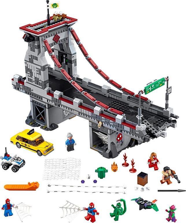 LEGO® Marvel Spider-Man™: Web Warriors Ultimate Bridge Battle components