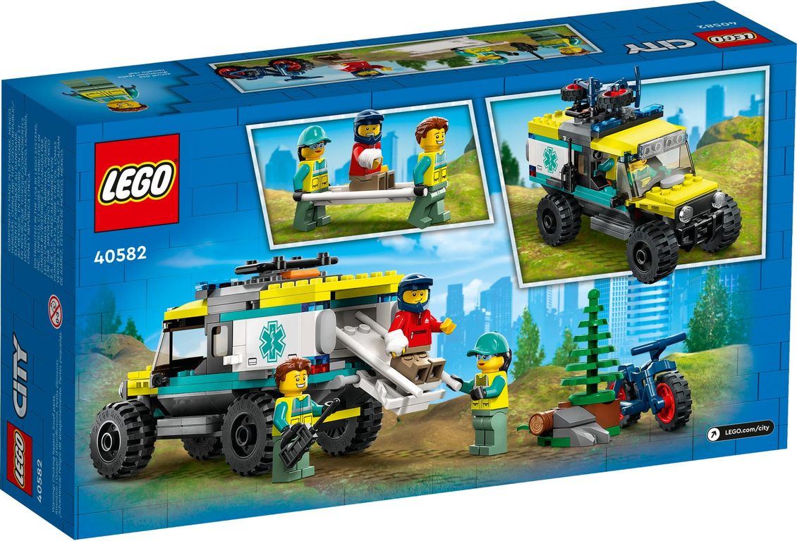 LEGO® City Ambulancia Todoterreno 4x4 de Rescate parte posterior de la caja
